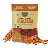 Gaines Family Farmstead Sweet Potato Fries packaging highlighting single-ingredient dog treats for training rewards
