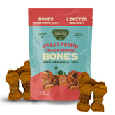 Gaines hueso para perro envuelto patata dulce con pollo, ideal para masticación.