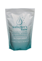 Gallagher's Water hydration powder bottle-pour demonstrates sugar-free hydration for horses.