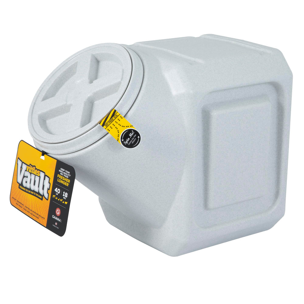 Gamma2 Vittles Vault stackable-dog-food-bin with sealing-lid preserves freshness and saves space