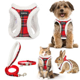 GAMUDA small dog harness step-in in warm red XS for safe, comfortable walks.