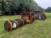 Gaorui 4-in-1 pet tent folded compactly for easy transport.