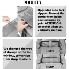 Gapzer cat carrier collapsible design saves space when not in use.