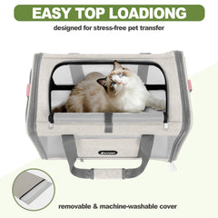 GAPZER cat carrier spacious 18x11x11 offers a roomy interior for medium pets.