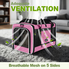 GAPZER cat carrier ventilation mesh four-sided promotes steady airflow.