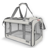 GAPZER large cat carrier dimensions highlight roomy space for medium cats on trips.