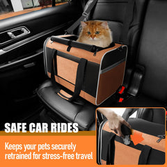 GAPZER Large Cat Carry Bag removable cover with fleece and cooling sides