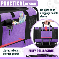 GAPZER carrier with auto-lock zippers and inner tether for safe travel