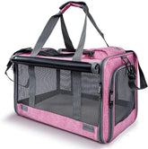 GAPZER pet carrier large cat dimensions illustrate roomy travel space for bigger cats.