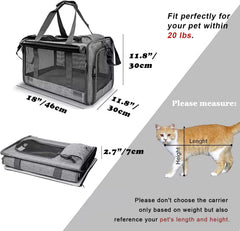 Gapzer pet carrier mesh privacy design ensures airflow while keeping pets calm.