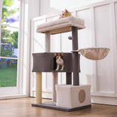 Gardner Pet 41-inch cat tree side view highlighting sturdy frame for large cats
