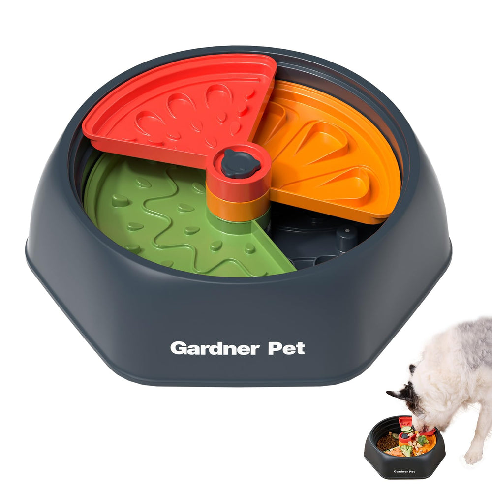 Gardner Pet adjustable slow feeder bowl with suction base for secure multi-dog meals