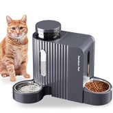 Gardner Pet gravity feeder front view demonstrates two-pet feeding convenience.
