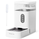 Gardner Pet automatic water dispenser white front view shows hydration setup