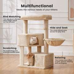 Gardner Pet cat tree 2.83-inch posts highlight heavy-duty scratching support for larger cats