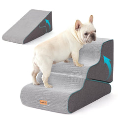 Gardner Pet dog stairs close-up cover showing waterproof, non-slip surface for durability.