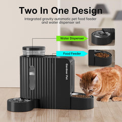 Gardner Pet water dispenser close-up—spacious stainless bowl promotes clean hydration.