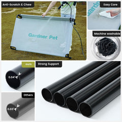 Gardner Pet waterproof outdoor dog bed ready for rain or splashes