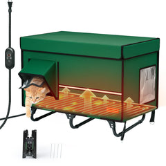 Gardner Pet X-Large Collapsible Heated Cat House exterior shows a durable outdoor shelter.