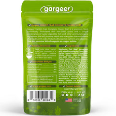 Gargeer hermit crab diet granules close-up for easy feeding.