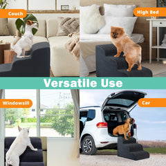 GARMART 3-Step Dog Stairs foam-core provides durable support for small dogs