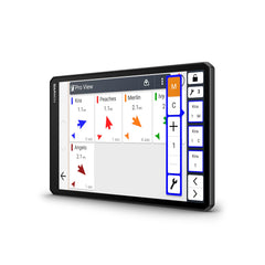Garmin Alpha XL in-vehicle dock supporting portable operation via Bluetooth for on-the-go use.