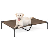 Garnpet XL elevated bed side view demonstrates sturdy frame for large dogs indoors