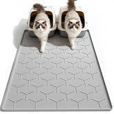 Garoopion cat litter mat front view highlights oversized 40x28 size for catching litter