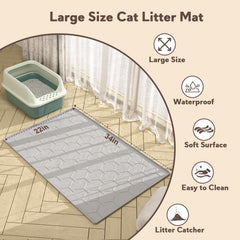 Garoopion cat mat easy-clean surface showing quick vacuum, sweep, or rinse cleanup.