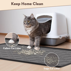 Garoopion Cat Mat waterproof high-edges blocks spills from reaching floors