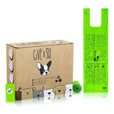 G.A.S dog poop bags with leakproof 18 micron film for mess-free walks