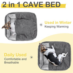 GASUR dog bed interior with soft faux fleece for plush comfort.