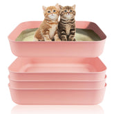 GCVOPTON small litter box pink 4-piece set for easy multi-pet use.
