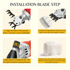 GDJOB Sheep Shears razor-sharp blades deliver clean cuts with adjustable depth
