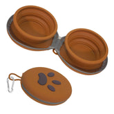 Gdsun collapsible dog bowl folded for ultra-compact travel storage.