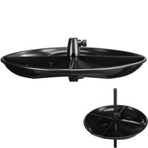 Geelin 21-inch seed catcher tray in use as a wide feeding surface for backyard birds.