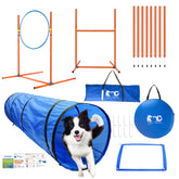 GeerDuo dog agility tunnel blue, indoor or outdoor training sessions ready.