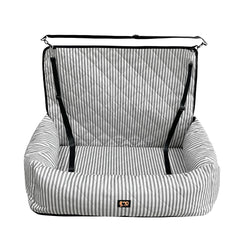 GeerDuo dog car seat in use as secure booster during travel