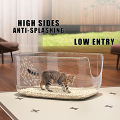 Gefryco litter box no gaps design prevents litter from sticking in crevices.