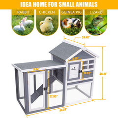 GEGURI large rabbit hutch cedar-construction highlights durable wood.