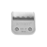 Geib Buttercut 4F blade close-up highlighting precise trimming