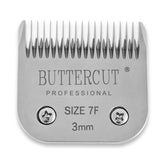 Geib Buttercut blade close-up showing ultra-sharp edge for precise grooming