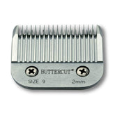 Geib Buttercut blade closeup shows ultra-sharp edge for precise trimming