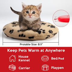 Gelbesty fleece cover with paws design adds cozy comfort for pets.