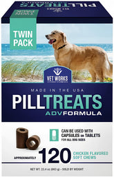 Generic 120-count chicken-flavor pill treats bottle aids easy medication administration