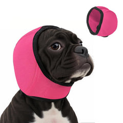 Generic dog ear muffs rose-red noise protection for calmer walks
