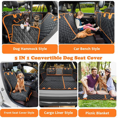 Generic MP dog seat cover mesh visual window demonstrates improved airflow and pet visibility.