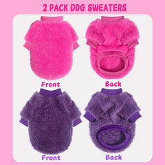 Generic two-piece dog sweaters large front view showing snug fit and easy wear.