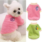 Generic 2-Piece Small Dog Sweater set back view showing warm winter fit for small dogs