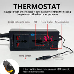 Geniprem Puppy Incubator thermostat control maintains safe temperature for delicate newborns.